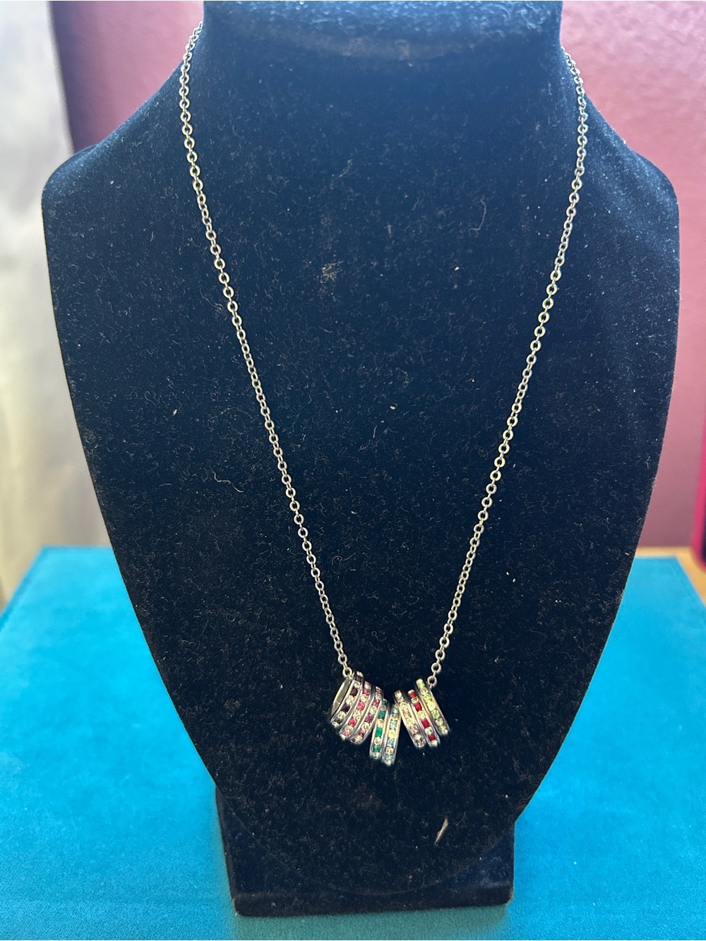 Multi-Color Crystal Pendant Necklace - Women's Fashion Jewelry